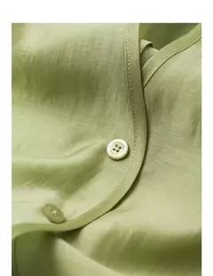 TOYOUTH-Camiseta de Lyocell verde mostaza francesa para mujer, Tops ligeros con protección solar, novedad de verano 2025 en internet