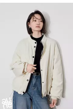 TOYOUTH-abrigo grueso de algodón para mujer, chaqueta elegante con empalme de Color contrastante y cuello de solapa de manga larga para invierno 2024 en internet