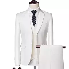 Trajes de hombre elegantes, 3 piezas, 2 conjuntos de Blazers, chaquetas de boda, chaleco, pantalones, abrigos formales clásicos de lujo 2025, trajes coreanos - Eleganzie