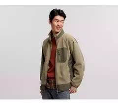 Semir-Chaqueta de forro Polar antiestática para hombre, abrigo peludo suelto, Patchwork en contraste, estilo exterior, invierno, 2024 on internet