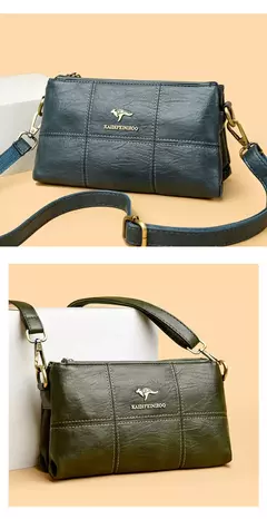 Bandolera de cuero suave con hilo de dos capas, bolso cruzado de lujo para mujer, bolsos pequeños a cuadros para mujer y bolso de mano, bolso principal - tienda en línea
