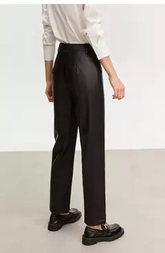 AMII-pantalones minimalistas hasta el tobillo para mujer, pantalón informal, de piel sintética, rectos, lisos, a la moda, para invierno, 2024 12344138 on internet