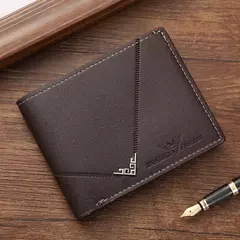Cartera delgada con Clip para dinero para hombre, tarjetero para tarjetas de crédito, tarjetero informal de cuero para hombre, monederos cortos con múltiples tarjeteros, billetera plegable para hombre de negocios - Eleganzie