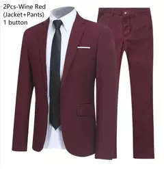 Trajes de hombre para negocios, boda, Blazers elegantes, 2 piezas, 3 conjuntos, Ternos formales completos, ropa de matrimonio, pantalones, chaquetas, disfraz de lujo - Eleganzie