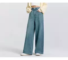 Semir Jeans Mujer Pantalones de pierna ancha de cintura alta 2025, nuevos pantalones largos de primavera, pantalones versátiles de moda de estilo callejero