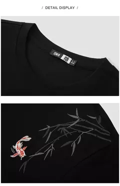 Semir-Camiseta de manga corta con estampado bordado para hombre, Top holgado de media manga con sensación fresca de verano para aspecto informal y elegante, 2025 - buy online