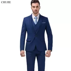 Traje elegante para hombre para boda, 3 piezas, 2 conjuntos, chaquetas, chaleco, pantalones, Blazers, abrigos formales de negocios para novio, disfraz 2025 en internet