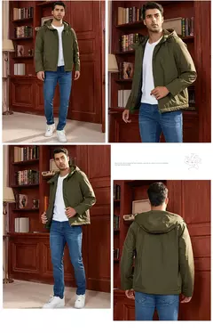 Image of ICEbear 2024 Chaqueta de hombre Chaqueta corta de primavera Chaqueta deportiva fina con capucha para hombre MWC4105I