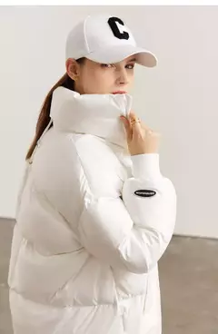 AMII minimalista 2024 nueva chaqueta de plumas para mujer abrigo de pan sólido corto mujer calidad moda suelta prendas de vestir exteriores de invierno 12344023 - online store