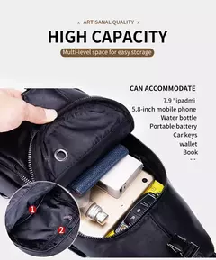 Bolso BULLCAPTAIN, bolso de pecho de cuero genuino, bolso cruzado informal de estilo a la moda para hombre, equipaje de negocios de cuero de gran capacidad para hombre - comprar en línea