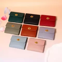 Nueva cartera ins bolso de cambio retro, bolso de tarjeta exquisito y pequeño, bolso de certificado de licencia de conducir de cuero suave
