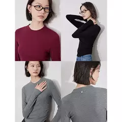 TOYOUTH-camisas de fondo para mujer, Jersey básico cálido y ajustado de manga larga, Tops en 3 colores, invierno 2024 - comprar en línea