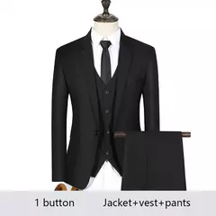 Trajes de hombre de alta calidad para boda, 2 piezas, 3 conjuntos de Blazers, chaquetas formales elegantes, chaleco, pantalones, abrigos, traje clásico completo 2024 - Eleganzie