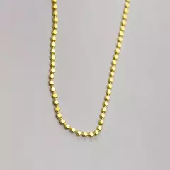 Gargantilla de Plata 925 con Cadena de Cuentas – Minimalismo Geométrico y Elegancia Clásica en internet