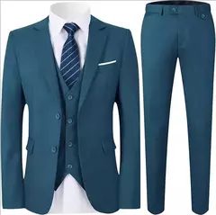 Traje elegante para hombre para boda, 3 piezas, 2 conjuntos, Blazers, chaquetas completas, chaleco, pantalones, abrigos de lujo a la moda, traje clásico Formal 2025 - Eleganzie