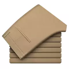 Pantalones informales 97% algodón para hombre, moda de otoño, cómodos, elásticos, ajustados, rectos, de negocios, negro, verde militar, caqui - online store
