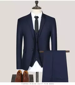 Traje de hombre para boda, 3 piezas, 2 conjuntos, Blazers, chaquetas elegantes, chaleco, pantalones, abrigos de negocios de lujo, Formal coreano de alta calidad 2024 - Eleganzie