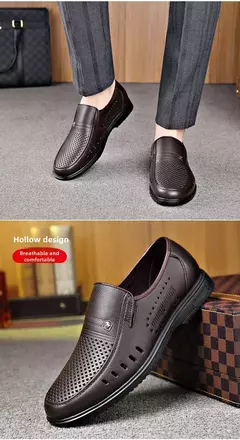 Zapatos de cuero genuino, mocasines para Hombre, zapatos de cuero informales de negocios, mocasines suaves clásicos, zapatos planos transpirables para Hombre