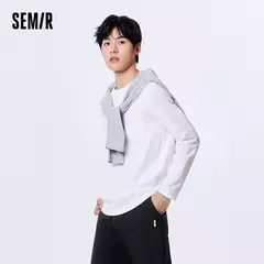 Image of Semir-ropa interior de algodón suave para hombre, cómoda, se puede usar sola, bolsillos íntimos de moda, capa Base informal delgada