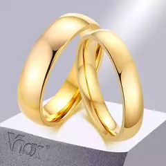 Vnox Anillos de boda de tungsteno antiarañazos para mujeres y hombres, alianzas de boda clásicas simples para parejas, joyería básica