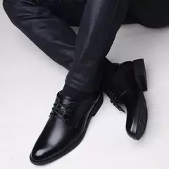 Primavera y otoño, zapatos de cuero formales de negocios informales británicos, zapatos de hombre, zapatos individuales con aumento, zapatos casuales, traje - tienda en línea