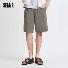 Image of Semir-Pantalones informales de longitud media para hombre, pantalón holgado, ligero y fresco, con costura de cinco pulgadas, novedad de verano 2024