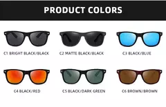 Gafas de sol polarizadas cuadradas clásicas para hombres y mujeres, gafas de sol negras Retro, gafas de sol antideslumbrantes para conducir, moda de verano para hombres y mujeres - Eleganzie