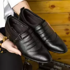 Zapatos Oxford elegantes y elegantes, zapatos de hombre de talla grande, zapatos de vestir para hombre, mocasines de vestir de cuero para hombre, zapatos sin cordones para hombre