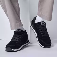 Nuevas de cuero, zapatos para correr para hombre, zapatillas Unisex cálidas de invierno, zapatos ligeros para caminar para mujer, zapatos deportivos de plantilla suave con cordones 37-47 on internet
