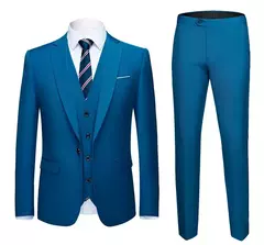 Trajes de hombre elegantes, 3 piezas, 2 conjuntos de Blazers, chaquetas de boda, chaleco, pantalones, abrigos formales clásicos de lujo 2025, trajes coreanos - Eleganzie