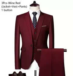 Trajes de hombre para negocios, boda, Blazers elegantes, 2 piezas, 3 conjuntos, Ternos formales completos, ropa de matrimonio, pantalones, chaquetas, disfraz de lujo