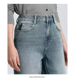 Semir Jeans Mujer Pantalones largos simples 2025 Nuevos pantalones de tubo rectos de primavera a la moda