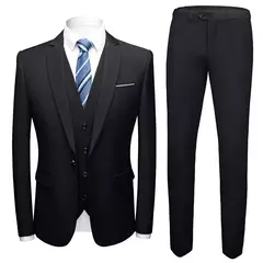 Traje elegante para hombre para boda, 3 piezas, 2 conjuntos, chaquetas, chaleco, pantalones, Blazers, abrigos formales de negocios para novio, disfraz 2025 - Eleganzie
