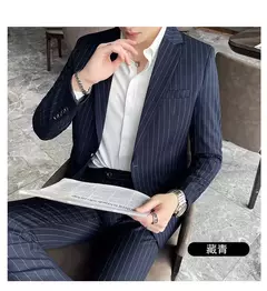 2023Boutique de gama alta nuevos hombres (traje + pantalones) vestido de fiesta de boda británico moda informal de negocios tendencia guapo conjunto de dos piezas - online store