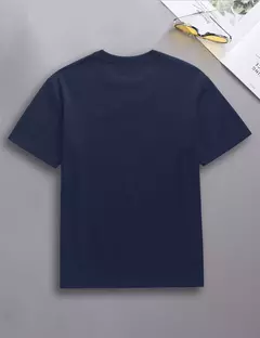 Image of Camiseta estampada de cuello redondo de manga corta de verano para hombre, camiseta cómoda informal