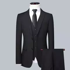 Traje de negocios de moda para hombre, Blazer, chaleco y pantalones, informal, Formal, profesional, Boutique, para boda, 3 piezas, M-6XL, 2024