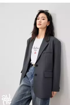 TOYOUTH-Chaqueta de gran tamaño con dobladillo dividido en la espalda para mujer, Blazer de Color liso, traje informal a la moda para oficina, novedad de primavera, 2023 en internet