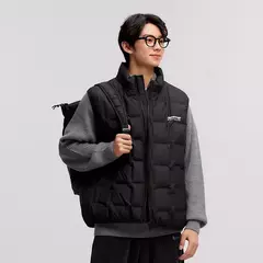 Semir abajo chaleco hombres 2024 nuevo invierno cuello alto impreso ropa de abrigo texturizada apilamiento ropa interior moda versátil. - Eleganzie