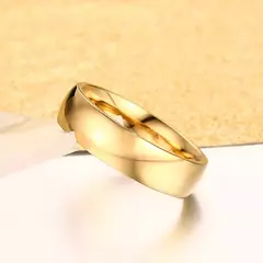 Vnox Anillo de bodas clásico para hombres y mujeres, joyería de acero inoxidable para dedo, anillo liso clásico de 6 mm y 8 mm