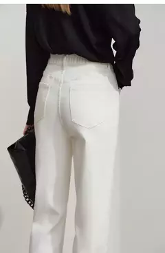 Amii 2025 primavera Casual Slim mujeres Jeans pantalones elásticos de cintura algodón Jeans cónicos moda alta calidad DenimTrousers 12541126 en internet