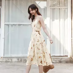 Vestido Semir para mujer, adelgazante, dulce estilo de vacaciones, nuevo vestido de verano con tiras, romántico para playa y trajes informales, 2025 - comprar en línea