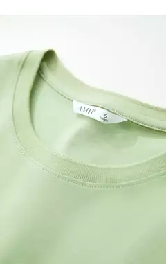 AMII minimalismo 2025 camisetas de verano para mujer nuevo algodón elástico media manga recta sólida básico Oficina señora Tops 12412016 - tienda en línea