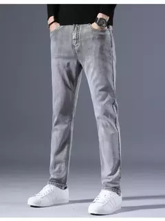 Sulee-pantalones vaqueros clásicos para hombre, Jeans azules, elásticos avanzados, rectos, de algodón, talla grande, 2024 - buy online