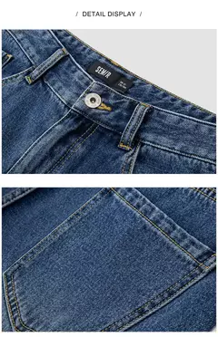 Image of Semir-pantalones vaqueros holgados de pierna recta para hombre, pantalón Retro desgastado, a la moda, novedad de invierno, 2024