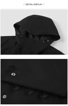 Chaqueta Semir para hombre, prendas de vestir exteriores, chaqueta holgada con capucha de tres pruebas para exteriores, mangas con hombros caídos y bolsillos grandes, otoño 2024