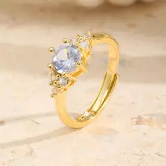 Anillo de Promesa de Circón con Corazón – Elegancia Ajustable - Eleganzie