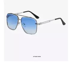 Gafas de sol cuadradas de Metal de lujo para hombre y mujer, lentes de sol de piloto grandes a la moda, clásicas, negras, para aviador, para conducir y viajar en internet
