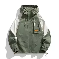 Chaqueta holgada con capucha para hombre, ropa deportiva de senderismo, chaquetas informales transpirables, cortavientos de talla grande, M-8XL, 150KG - Eleganzie