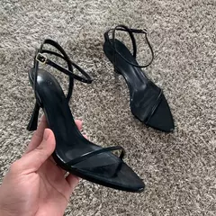 2023 sandalias de mujer con correa en el tobillo, moda de verano, sandalias de gladiador sexis de tacón alto fino, zapatos de tacón para vestido de fiesta de banda estrecha