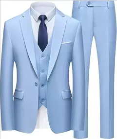 Traje elegante para hombre para boda, 3 piezas, 2 conjuntos, Blazers, chaquetas completas, chaleco, pantalones, abrigos de lujo a la moda, traje clásico Formal 2025 - Eleganzie